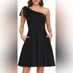 NWOT Jasambac black one shoulder dress size 2X